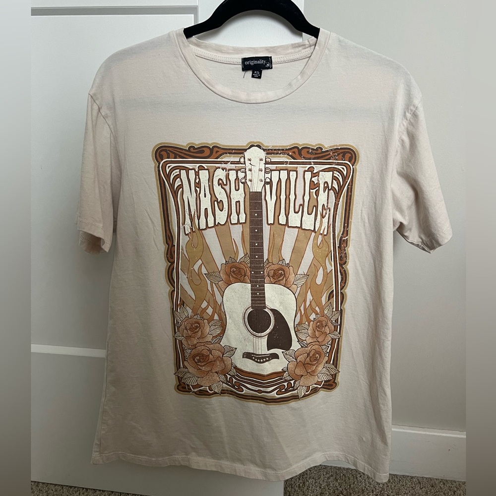 Beige Nashville Graphic Tee